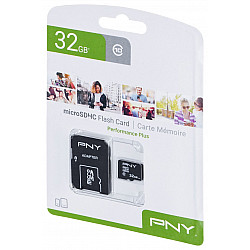 CARD 32GB PNY Performance Plus MicroHC Klasse 10 Schwarz