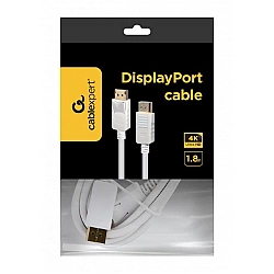 CABLE DISPLAY PORT 1.8M/WHITE CC-DP2-6-W GEMBIRD