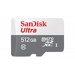 Ultra Flash memory card (microSDXC-to-SD adapter included) 512 GB Class 10 microSDXC UHS-I