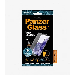 PanzerGlass Samsung Galaxy S21 Ultra Series Antibacterial glass Black Case Friendly, Compatible with the in-screen fingerprint reader Antifingerprint screen protector