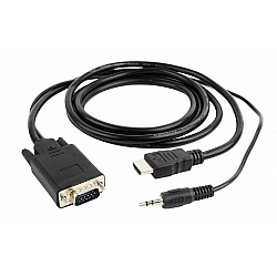 Gembird A-HDMI-VGA-03-6 video cable adapter 1.8 m HDMI Type A (Standard) VGA (D-Sub) + 3.5mm Black