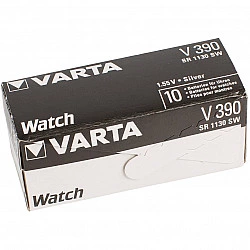 VARTA Silber-Oxid Uhrenzelle, V390 (SR54), 1,55 Volt, 80 mAh (00390 101 401)