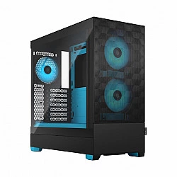 PC case Pop Air TG Clear Tint RGB cyan core