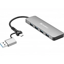 SANDBERG USB-C/A to 4xUSB 3.0 Hub