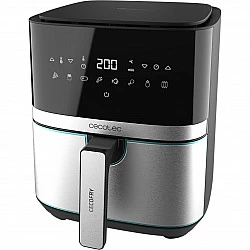 Heißluftfritteuse CecoFry Full InoxBlack 5500 Pro, mit Zubehör (schwarz/edelstahl, 1.700 Watt, Korb 5,5 Liter, mit Silikon-Zubehörpaket)