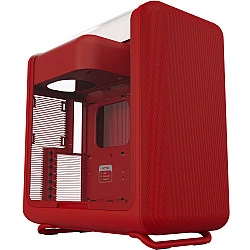 X50 , Tower-Gehäuse rot, Tempered Glass