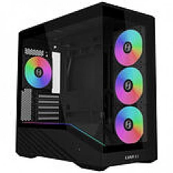 Lian Li VECTOR V100 MINI Micro-ATX Gehäuse, Tempered Glass, ARGB, 4 Lüfter - Schwarz (G99.V100RMIX.00)