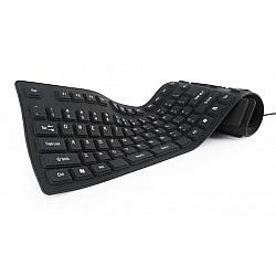 Silicone keyboard USB+PS/2 black