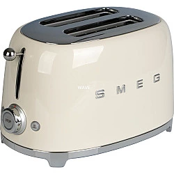 SMEG Toaster 2-Schlitz kompakt 50s Style TSF01CREU, Creme, Hochglanz