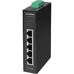 Edimax Industrieller 5-Port Gigabit DIN-Schienen-Switch Für raue Umgebungen in IoT und Smart City (IGS-1005)