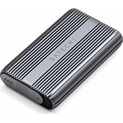 Satechi USB4 NVMe SSD Pro - SSD-Gehäuse - M.2 - 40 Gbit/s - USB Anschluss - Grau - Transparent (ST-EU4NPM)