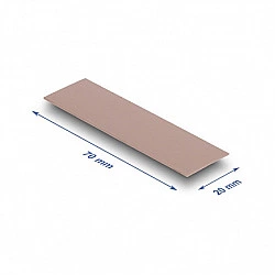 Wärmeleitpad 70 x 20 x 0,75 mm für M.2 Module 3,0 W/mK - Silikonfrei