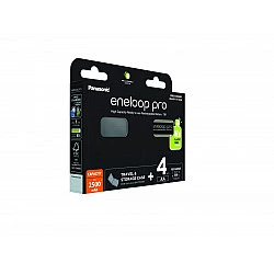 Rechargeable batteries PANASONIC ENELOOP PRO AA 2500 mAh 4 szt + case (BK-3HCDE/4CP+CASE)