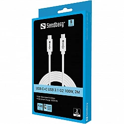 SANDBERG USB-C>C USB 3.1 G2 100W 2M