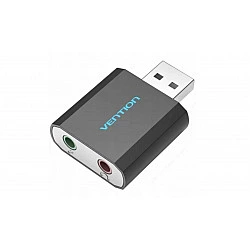 Vention USB External Sound Card Black Metal Type