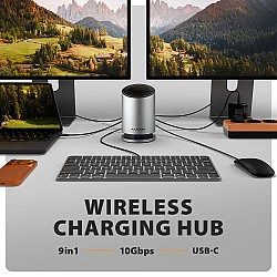 HMC-WL9 USB hub 9in1 HDMI DP GLAN PD wir cha