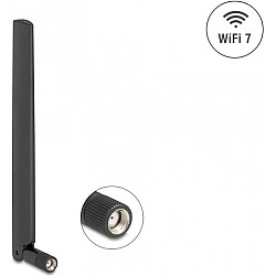 WiFi7 Antenne RP-SMA (schwarz, omnidirektional, Kippgelenk)