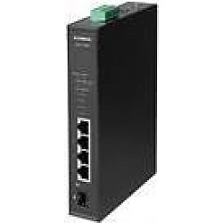 Edimax Industrieller 5-Port Gigabit PoE+ DIN-Schienen-Switch mit 1 SFP Port Für raue Umgebungen in IoT und Smart City (IGS-1105P)