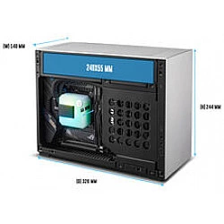 Lian Li x DAN Cases A4-H2O PC-Gehäuse, Mini-Gehäuse, Mini-ITX, PCIe 5.0 Riser - silber
