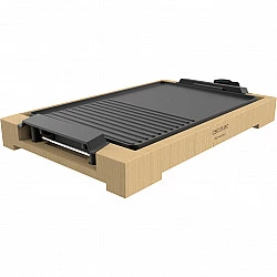 Tischgrill Tasty&Grill 2000 Bamboo Black, Elektro-Grillplatte holz, 2.000 Watt