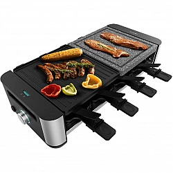 Raclette Cheese&Grill 16000 Inox Mixgrill (schwarz/edelstahl, 1.400 Watt, für 8 Personen)