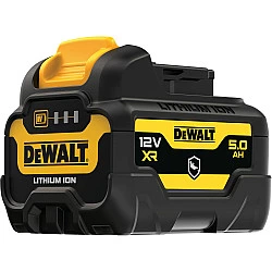 XR Akku DCB126G, 12Volt 5Ah (schwarz/gelb, Gehäuseschutz gegen Chemikalien, Säuren und Brennstoffe)