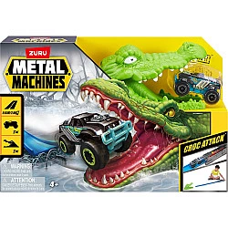 Metal Machines - Spielset Krokodilangriff Rennbahn + Auto