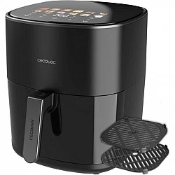 Heißluftfritteuse Cecofry&Grill Duoheat 6500 (schwarz, 2.200 Watt, Korb 6,5 Liter, mit Sichtfenster, doppeltes Heizelement)
