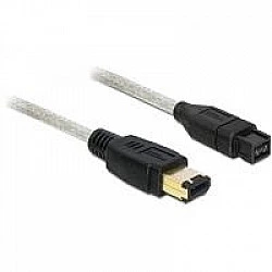 DeLOCK - IEEE 1394-Kabel - 9 PIN FireWire 800 (M) - FireWire, 6-polig (M) - 2,0m (IEEE 1394b) (82596)