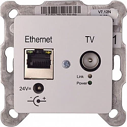 Z ALLNET Punkt-zu-Punkt Coax 8 Port Master Chassis/Verstärker EOC 200 zbh. EOC G.hn Unterputzdose/Durchgangsdose ALL-GHN108S-200-UP-Dose