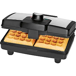 Clatronic WA 3606 waffle iron 2 waffle(s) Black,Stainless steel 800 W