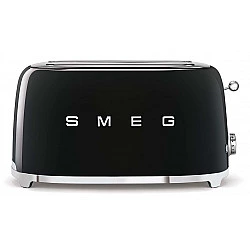 Smeg TSF02BLEU Toaster, 4 slice, black, metal body