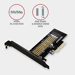 PCEM2-N PCI-E 3.0 4x - M.2 SSD NVMe, up to 80mm SSD