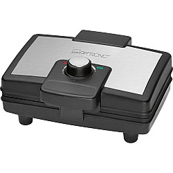 Clatronic WA 3606 waffle iron 2 waffle(s) Black,Stainless steel 800 W