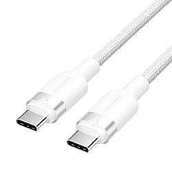 Vention USB-C to C cable, braided, 3A, 480Mbps, 60W, 1m, WH