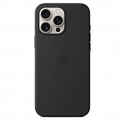 Apple iPhone 16 Pro Max Silikon Case mit MagSafe, Schwarz, MYYT3ZM/A