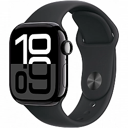 APPLE Watch Series 10 GPS 42mm Jet Black Aluminium Case with Black Sport Band - S/M
