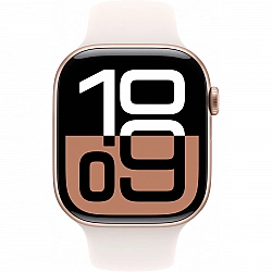 APPLE Watch Series 10 GPS 46mm Rose Gold Aluminium Case with Light Blush Sport Band - S/M