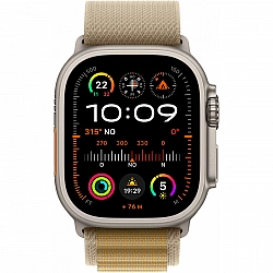 APPLE Watch Ultra 2 GPS + Cellular 49mm Natural Titanium Case with Tan Alpine Loop - Medium