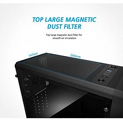 PC case S3 TG ATX Mid Tower PC Case TG fan x3