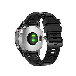 Fixed | Silicone Strap for Garmin QuickFit 22mm | Black