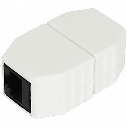 TP-TP Kupplung,CAT6A,Buchse,1:1 ,8-pol., RJ45, magnetische Sicherungskupplung, Abwurfbuchse, PoE fähig, bis zu 10GBit (ALL-RJ45-Magnet)