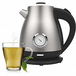Thermosense 620 Retro Steel, Wasserkocher edelstahl/schwarz, 2.200 Watt, 1,7 Liter