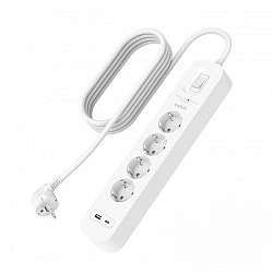 SurgePlus 4x schuko 1xUSB-A 1xUSB-C 525J 2m