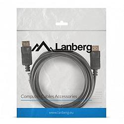 Lanberg DisplayPort Cable 19 Pin V1.2 4K, 3 m CA-DPDP-10CC-0030-BK DisplayPort to DisplayPort