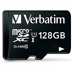 Verbatim microSDXC Speicherkarte 128 GB UHS-I Premium Class 10 + SD Adapter