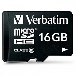 Verbatim microSDHC Speicherkarte 16 GB UHS-I Premium Class 10 + SD Adapter