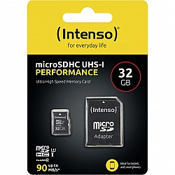 UHS-I Performance 32 GB microSDXC, Speicherkarte schwarz, UHS-I U1, Class 10