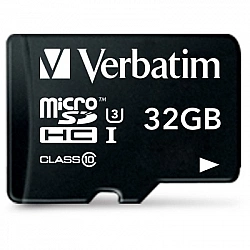 Verbatim microSDHC Speicherkarte 32 GB UHS-I Pro A2 ,U3 Class 10 + SD Adapter