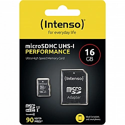 UHS-I Performance 16 GB microSDXC, Speicherkarte schwarz, UHS-I U1, Class 10